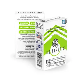 Chief Stix CBG+CBD Smokes 20 Pack/1200mg