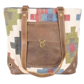 Clea Ray Canvas Shoulder Bag Multi Color w/ Front Pocket