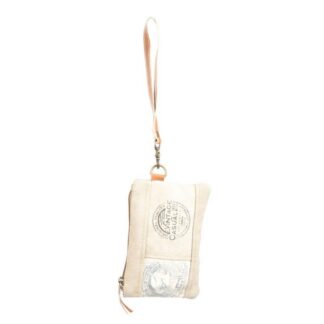 Clea Ray Canvas Stamp Wristlet Pouch 7" x 5"