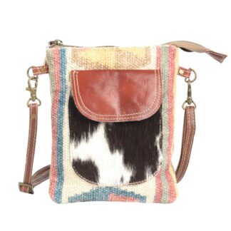 Clea Ray Recycled Rug With Cowhide Crossbody