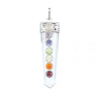 Clear Crystal Chakra Pendant