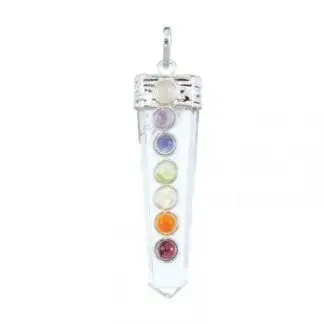Clear Crystal Chakra Pendant