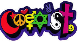 Coesxist Hippies Style Sticker - 9" x 3.75"