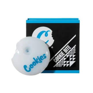 Cookies Bite Glass Hand Pipe - White