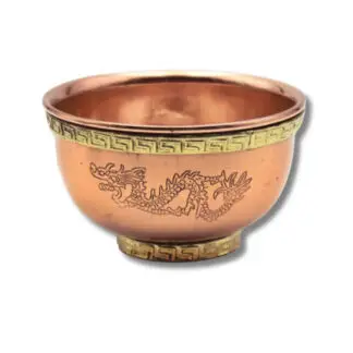 Copper Bowl Dragon - Antique Finish