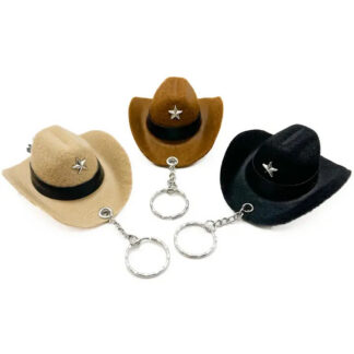 Cowboy Hat Keychain (Colors Vary)