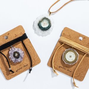 Crystal Burst Necklace Genuine Stone
