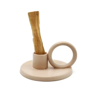 Deekay Ceramic Palo Santo Burner w/ Handle 4” Beige