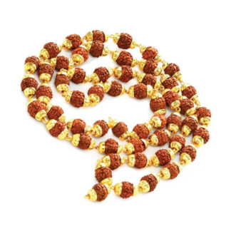 Deekay Gold Rudraksh Mala Beads