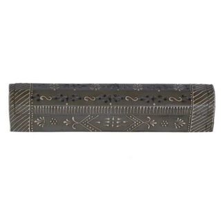 Deekay Hand Painted Wooden Incense Box 12” Grey