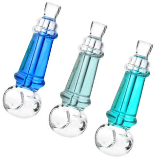 Diamond Glass Glycerin Spoon Pipe - 5" (Colors Vary)