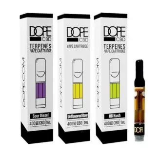 Dope CBD Terpenes Vape Cartridge .5ml 200mg Unflavored