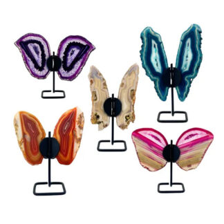 Earth's Elements Agate Slice Butterfly - Assorted Designs