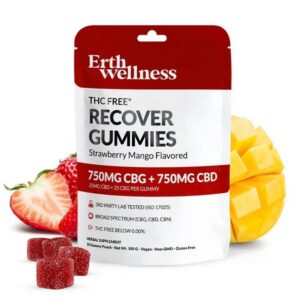 Erth Wellness 25mg CBD + 25mg CBG Recover Gummies 30ct