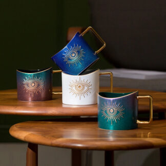 Evil Eye Glitter Coffee Mug - Asst Colors