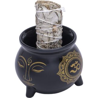 Fujima Ceramic Cauldron for Smudging 4"