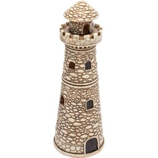 Fujima White Stone Lighthouse Incense Burner 11"