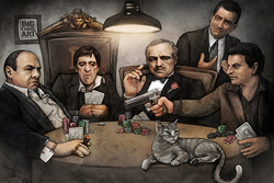 Gangsters Playing Poker - Big Chris Poster 36" x 24"