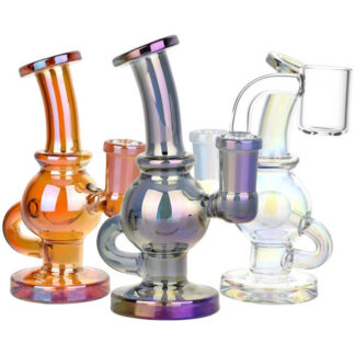 Glass Ball Rig 4.75" 14mm - Visible Spectrum Electroplated (Colors Vary)