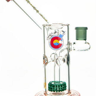 GlassLabs 303 Color Lace Showerhead Perc Rig 9" - Colors Vary