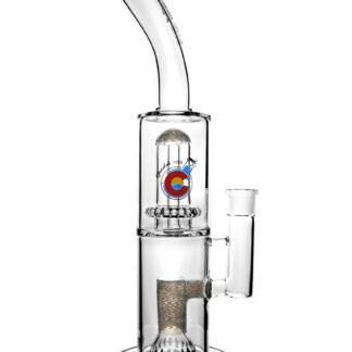 GlassLabs 303 Double Wig Wag Circ Perc 14.5" - Colors Vary