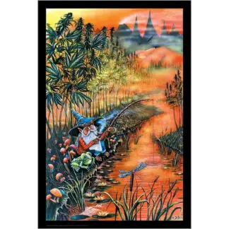 Gnome Fishin' Non-Flocked Blacklight Poster 24" x 36"