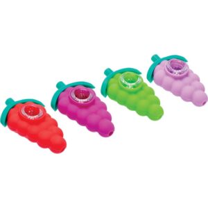 Grape Silicone Hand Pipe 4" - Colors Vary