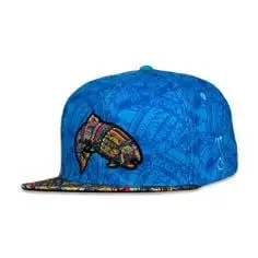 Grassroots Amanda Vela Trout Snapback Hat Blue L/XL