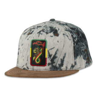 Grassroots Bombearclat Marble Dye Snapback Hat Black S/M