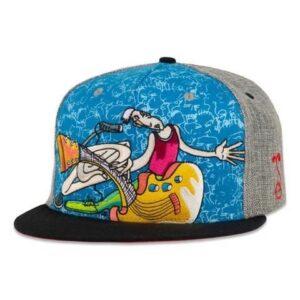Grassroots Jerry Garcia Warped Guitar Strapback Hat Grey One Size