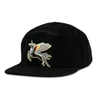 Grassroots Stanley Mouse Spirit Traveler Corduroy Zipperback Hat Black S/M