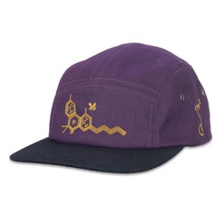 Grassroots THC Bee Purple 5 Panel Snapback Hat OSFM