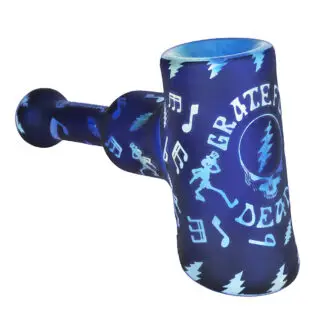 Grateful Dead x Pulsar Glass Hammer Bubbler 5" - Ethereal Music Etched