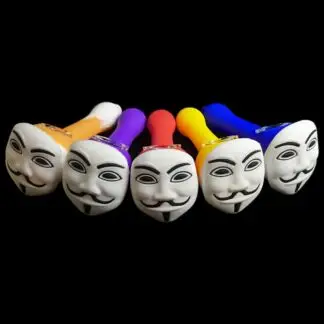 Guy Fawkes Silicone Hand Pipe - 4.5"