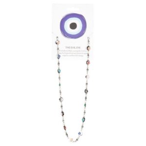 Hamsa Evil Eye Moon / Star Multi-Color Adjustable Necklace 16"-18"