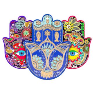 Hamsa Hand Ceramic Wall Decor 7"