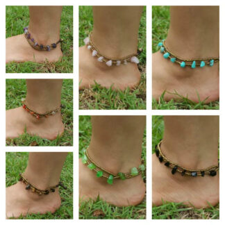 Handmade Fair Trade Anklet with Brass Beads
