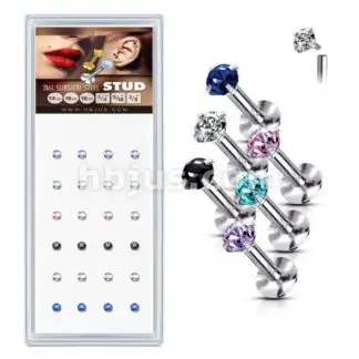 HBJ Internal Thread Stud Asstd Colors  Leaf Silver 16g 1/4"
