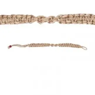 Hemp Anklet/Bracelet Thin w/ Multi Color Bead