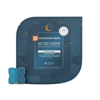 Hometown Hero Live Rosin Infused Gummies 10mg D9 10ct Georgia Peach Sativa + 10mg CBG