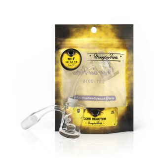 Honeybee Herb Yellow Line Quartz Core Reactor Banger 45 14mm