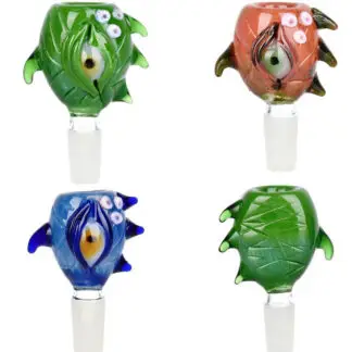 Horned Ogre Eye Herb Slide - 14mm M (Colors Vary)