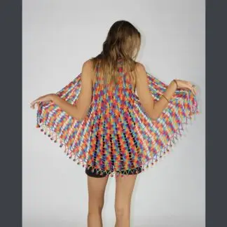 Jayli Aurelia Cotton Crochet Vest w/ Bobbles One Size