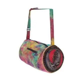 Jayli Cotton Stonewash Duffel Bag w/ Tie Dye and Razor Cut SYF Applique