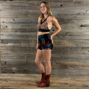 Jayli Rayon Spandex Mudmee TD Shorts w/ Lattice Side Large