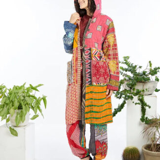 Kathmandu Cotton Kantha Patched Hoodie - One Size