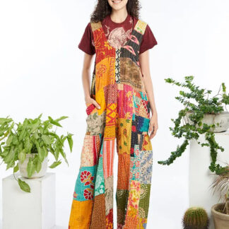 Kathmandu Cotton Kantha Patchwork Jumpsuit - One Size