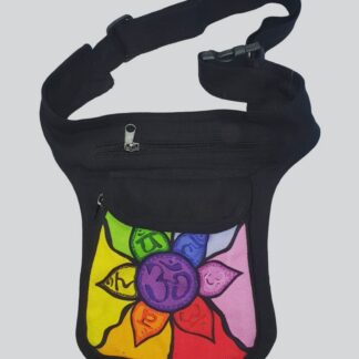 Kathmandu Imports Cotton OM on Lotus Flower Fanny Pack