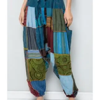 Kathmandu Imports Cotton Patchwork Harem Pants (One Size)