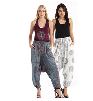 Kathmandu Imports Diety Print Rayon Harem Pants